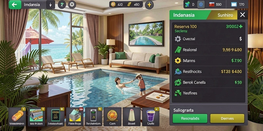Screenshot menampilkan grafis memukau dunia fantasi.