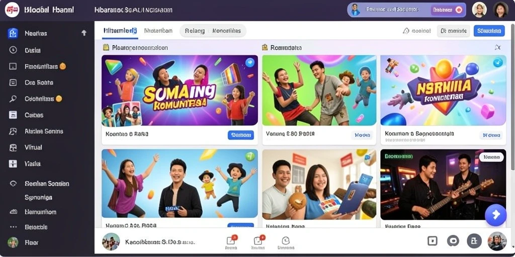Tampilan grafis yang menarik dan penuh warna.