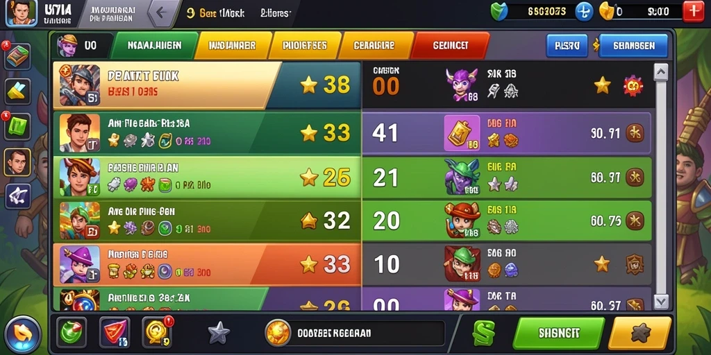 Screenshot menunjukkan antarmuka permainan yang menarik.