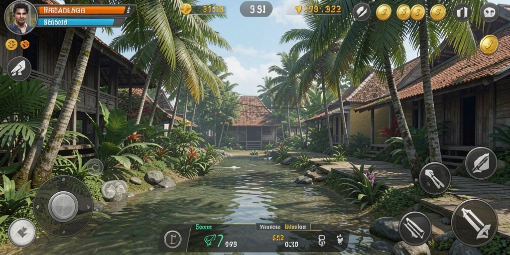 Tangkapan layar menunjukkan level permainan yang penuh warna.