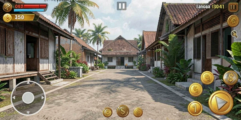 Tampilan awal game dengan grafis yang menarik.
